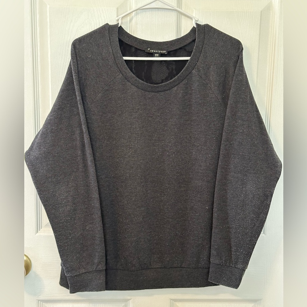 Forever 21 Dark Gray Crewneck Sweatshirt